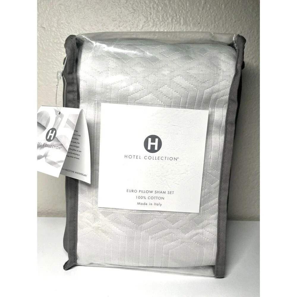 Hotel Collection Italian Positano Matelassé 2-Pc European Sham Set – MSRP $215